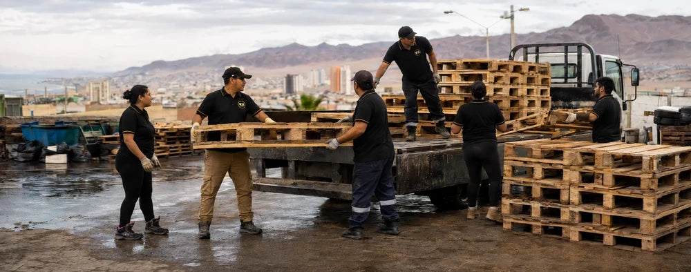 Ferretería VCA dona palets a la Municipalidad de Antofagasta como apoyo ante el temporal