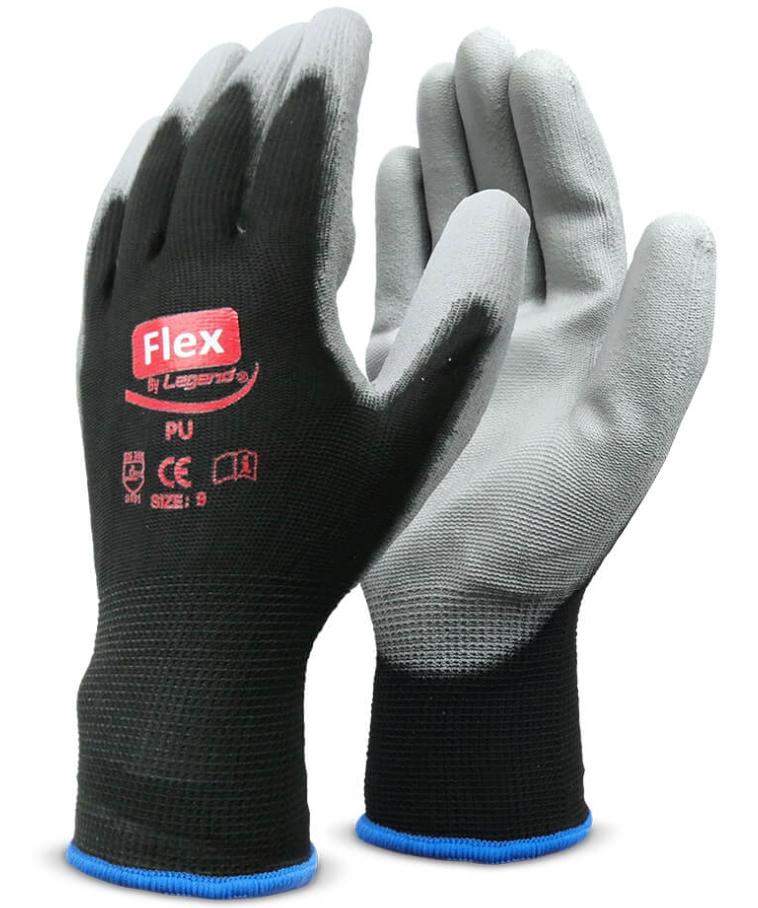 Guante Pu Flex By Legend Negro/Gris