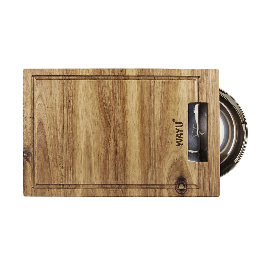 Tabla Madera Bowl Acero Wayu
