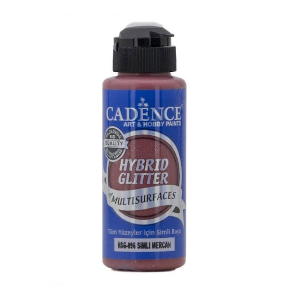 Pintura Acrilica Hybrid Glitter- Coral Hsg-096 Cadence (120ml)