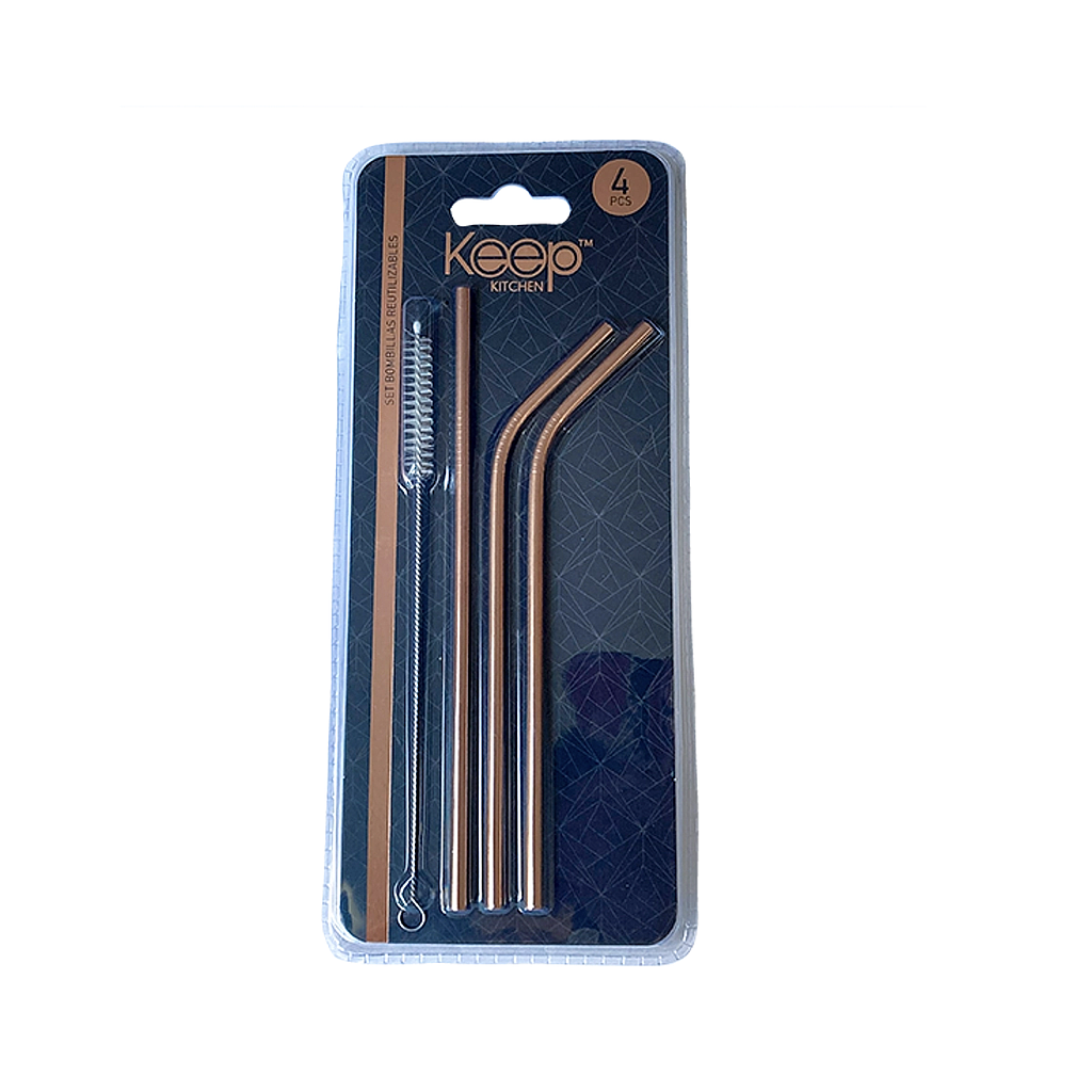 Bombillas De Aluminio Keep Rose Gold