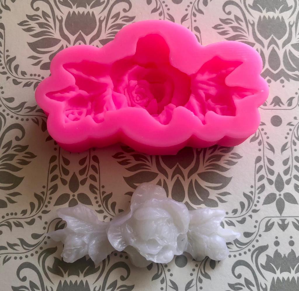 Molde Silicona - Rosa Simple Pequeño (6 X 3.5 Cm)