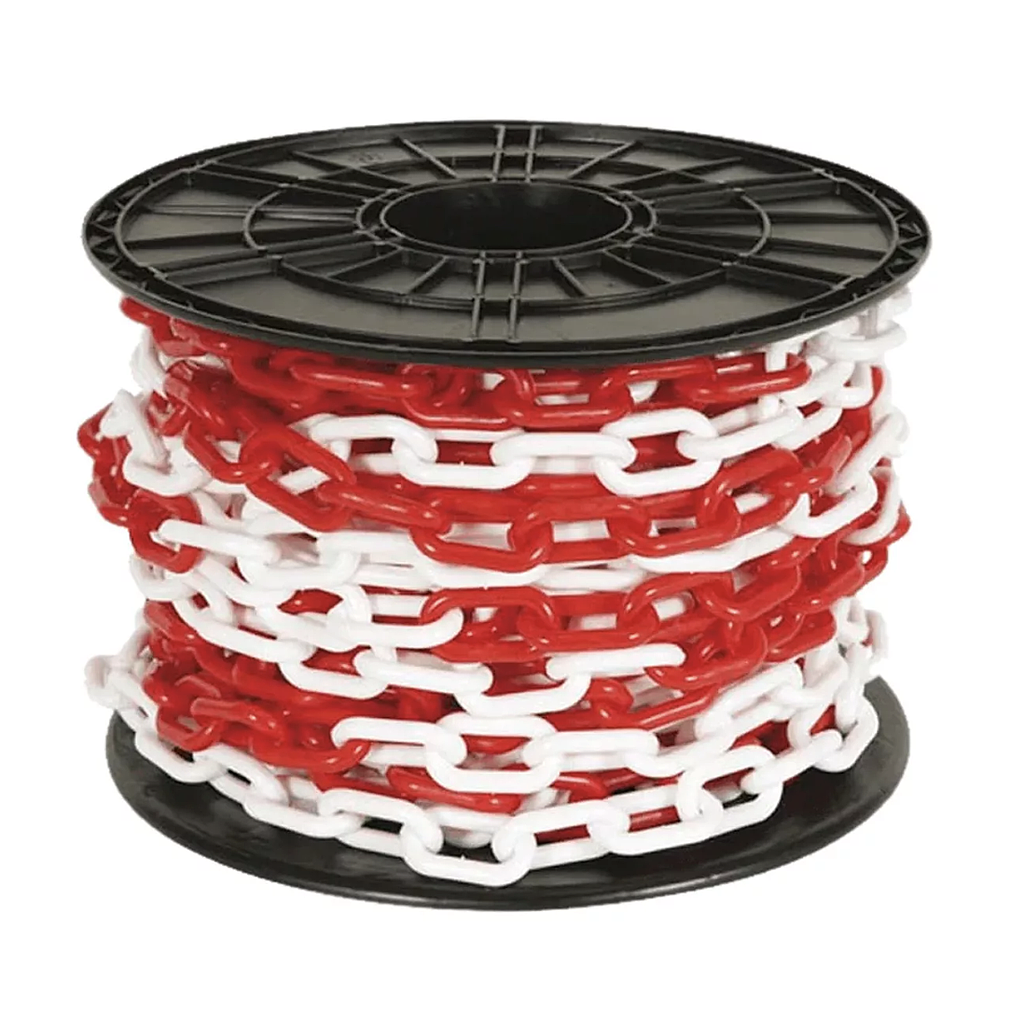 Rollo Cadena Plastica XTR 50 Mt Rojo/Blanco