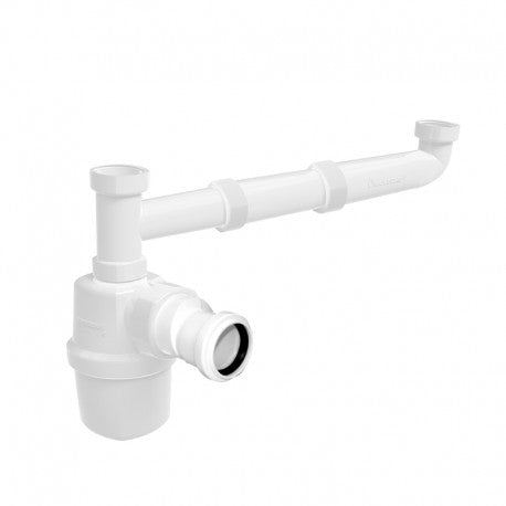 Sifon Conexion Lavaplato Doble Entrada (Blanco - Hoffens)