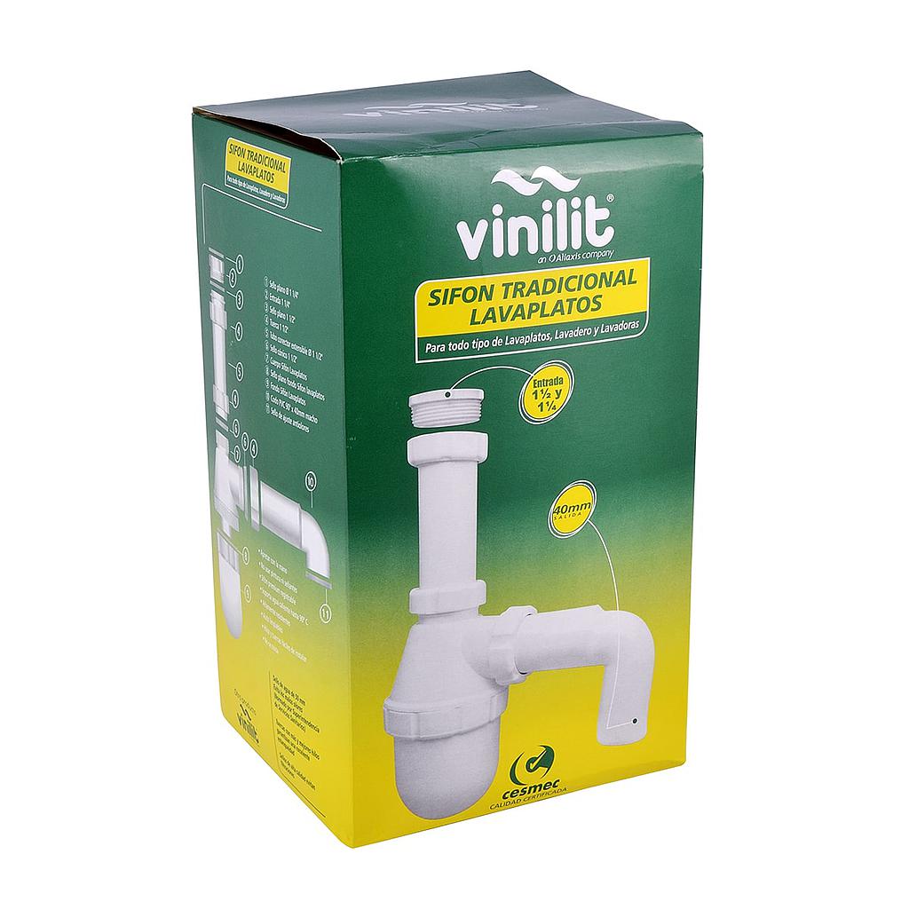 Sifon Lavaplato Mod. E 1.1/2 S Codo 40x90