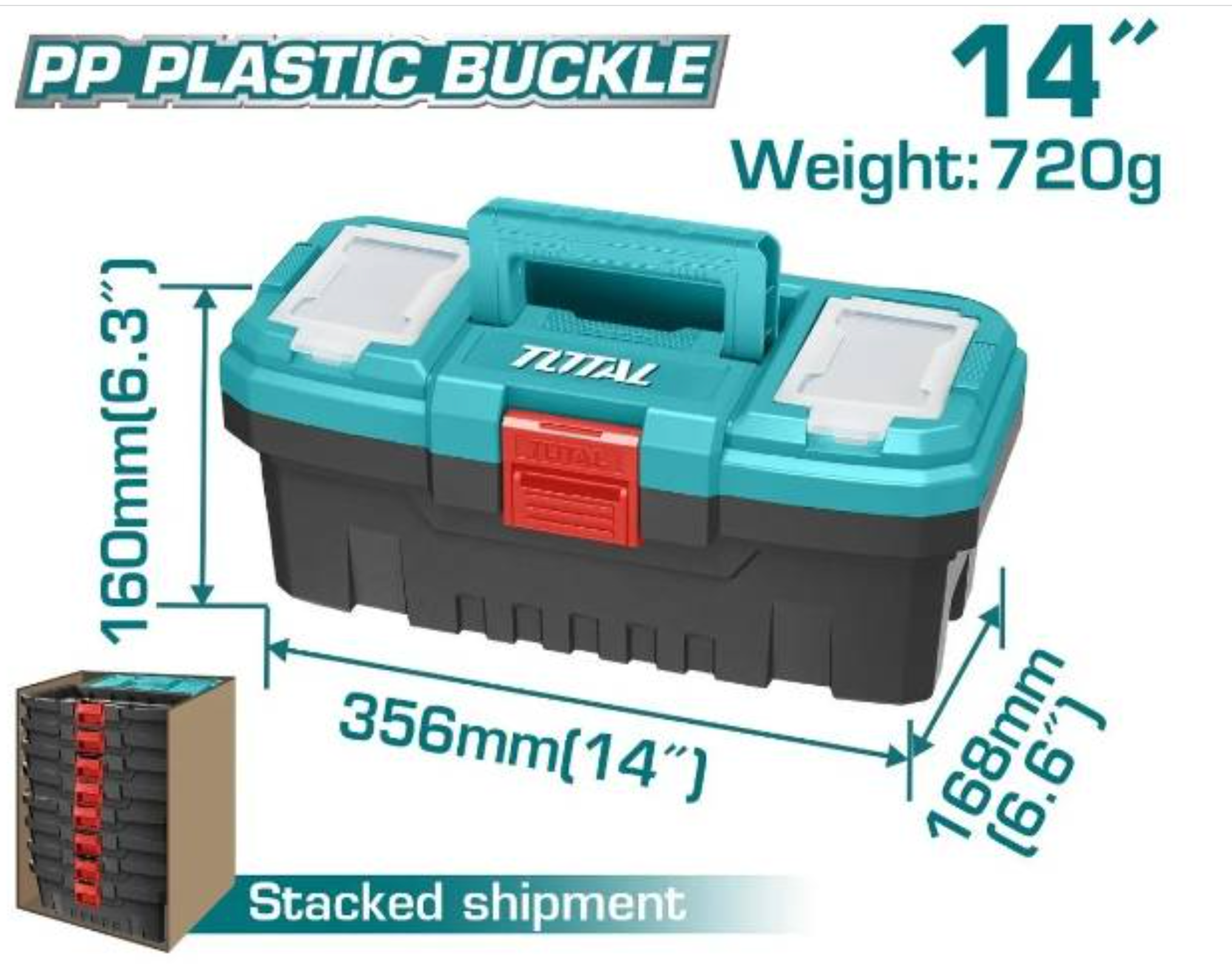 Maleta Plastica 14" 10 Kilos Total
