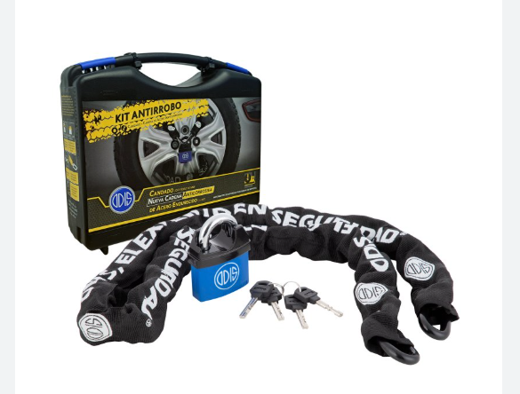 Set Auto Odis Off Road (candado 60mm+cadena10c1.4mt) Resguardo Rueda repuesto Veh.