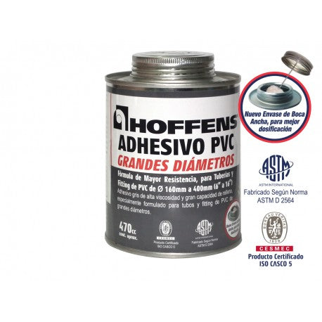 Adhesivo Pvc Grandes Diámetros 470 Cc