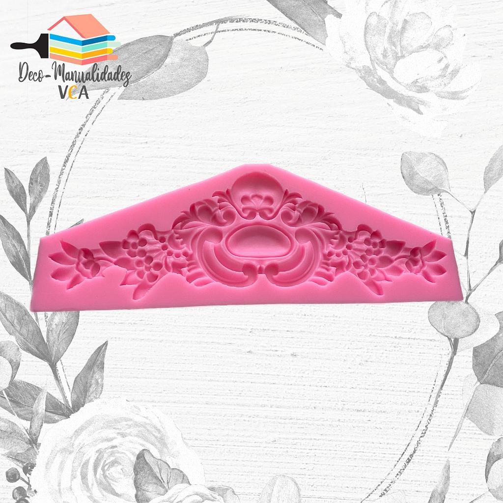 Molde Silicona - Arabesco Borde Xl (25x9 Cm)
