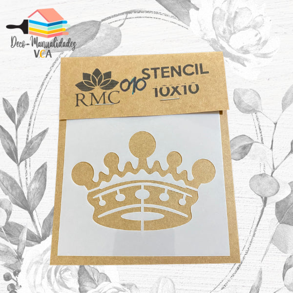 Stencil Corona 1 (10x10 Cm) - Rmc