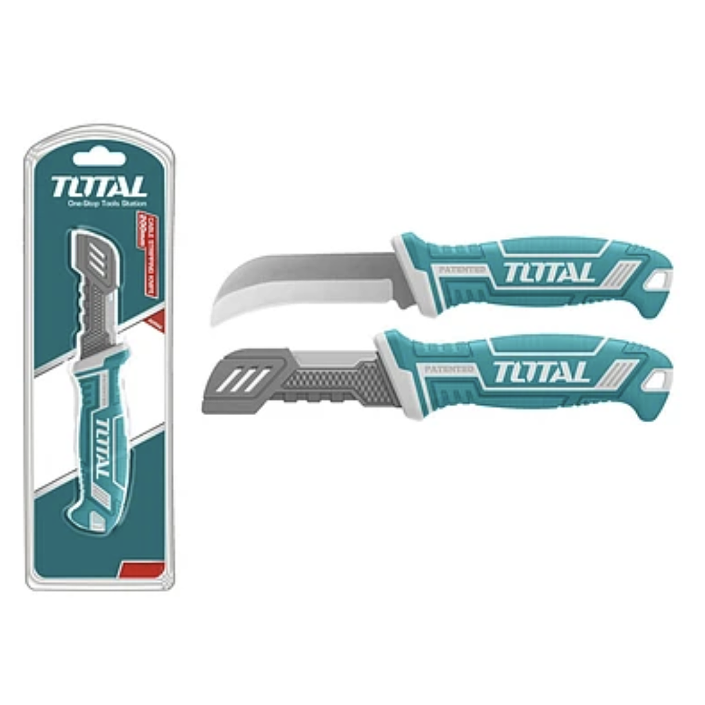 Cuchillo Pelacables Curvado 200 mm Total
