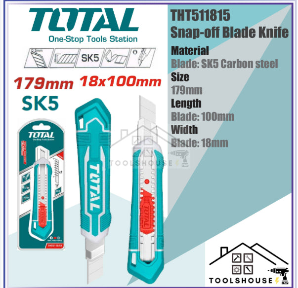 Cuchillo Cartonero Pro SK5 18x100Mm Pulsador THT511815 - Total