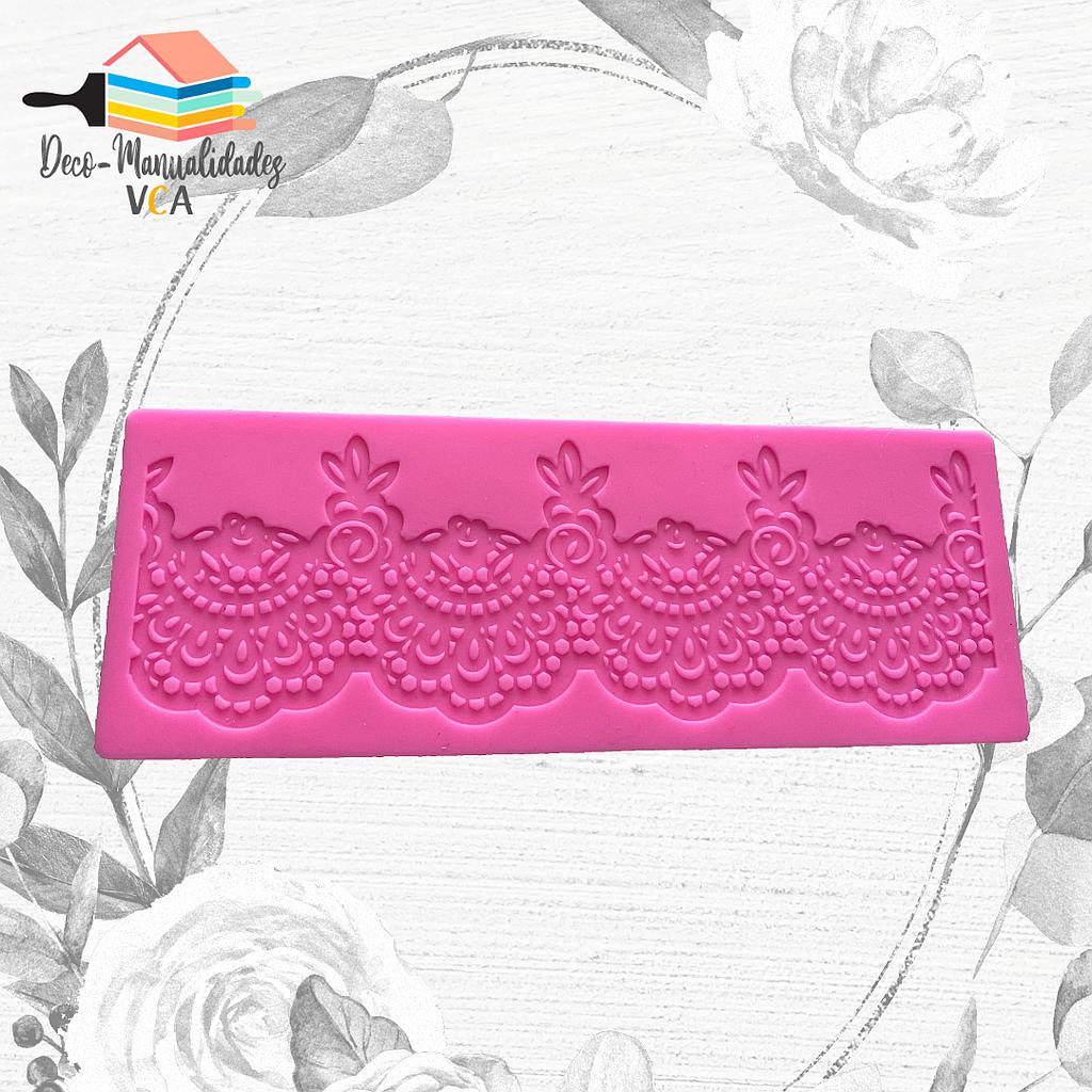 Molde Silicona - Diseño Arabesco Doble 2 (20 X 7cm)