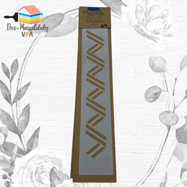 Stencil Borde Lineas (4x30 Cm) - Rmc