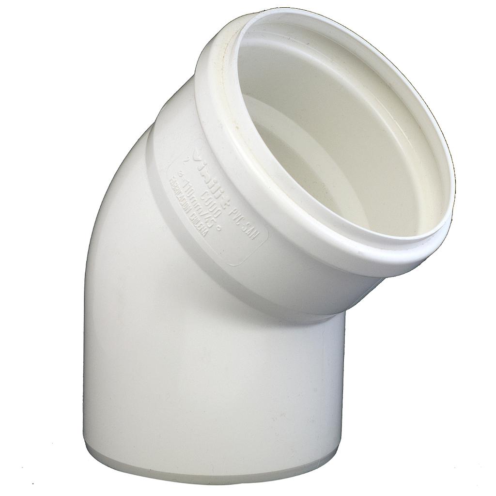 Codo Pvc Sanitario 110x45 Cg (Blanco - Era)