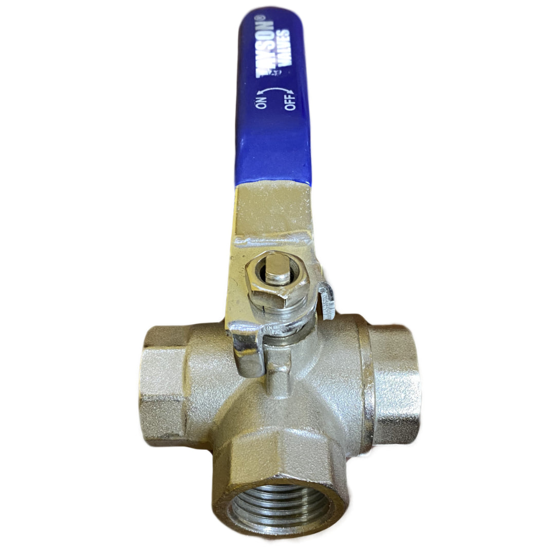 Válvula Bola 3 Vías Tipo L 1/2