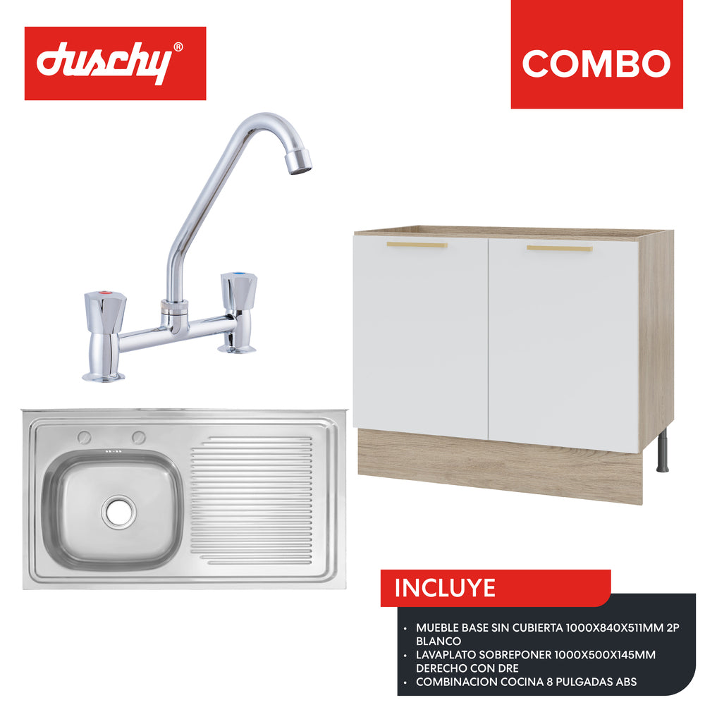 Combo Cocina Blanco Derecho 1000x840x511