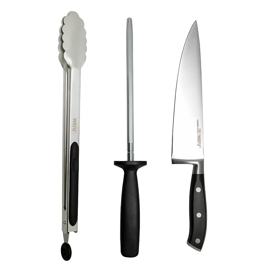 Set Parrillero 3 Piezas c/funda Wayu