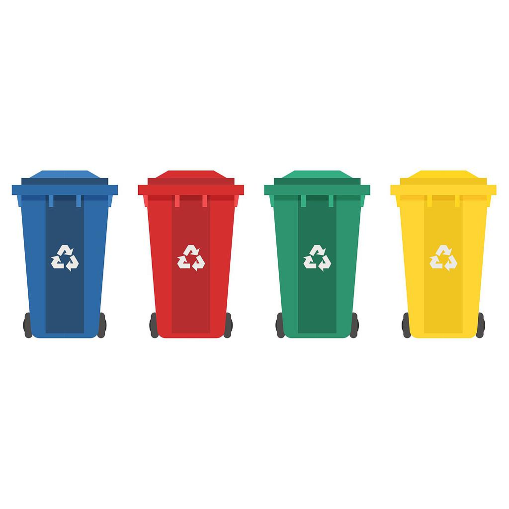 Basurero 240 Litros Azul