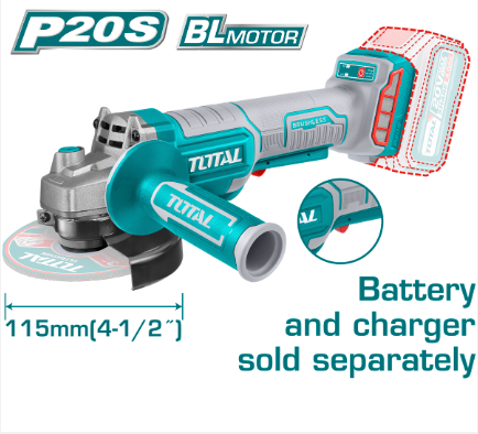 Esmeril Angular 4.1/2 Inalambrico 20 V s/bat s/car s/disco