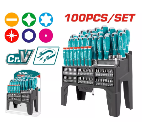 Juego de Destornilladores de 100 Piezas