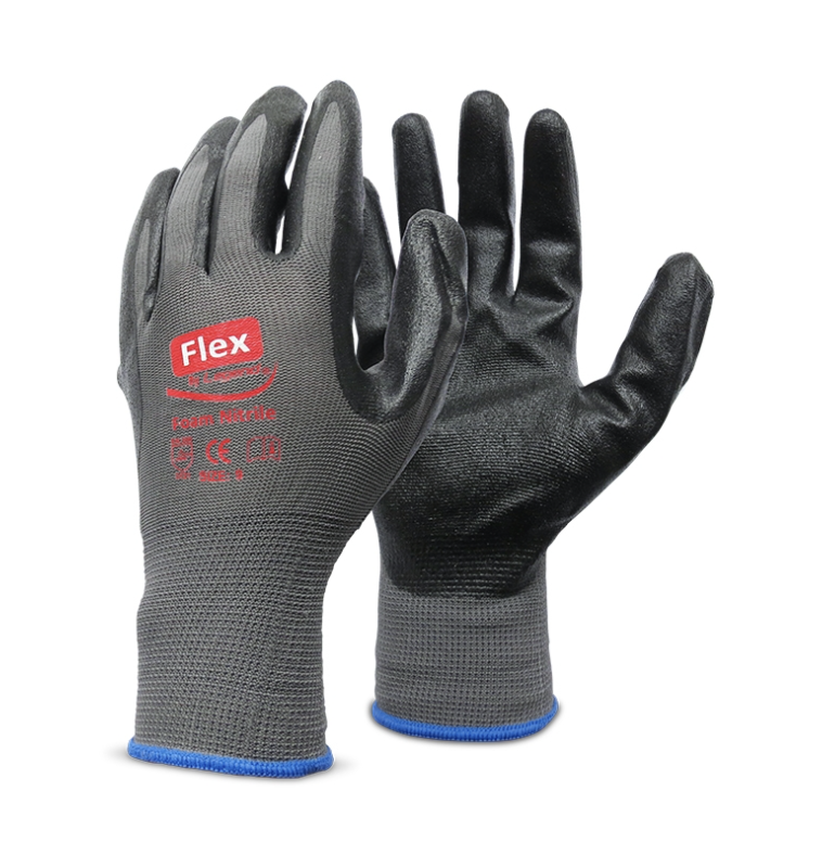Guante Foam Nitrilo Flex by Legend Negro/Gris