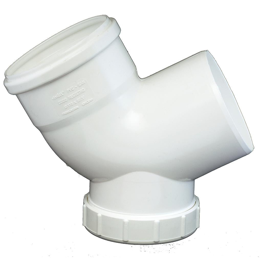Codo Registro Sanitario 75x87.5 Cg (Blanco - Vinilit)