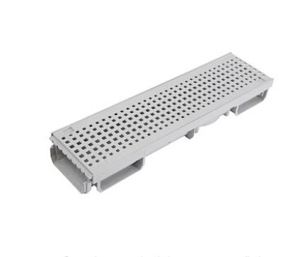 Set Canaleta Cota Baja Con Rejilla Pvc Piscina Pvc A15