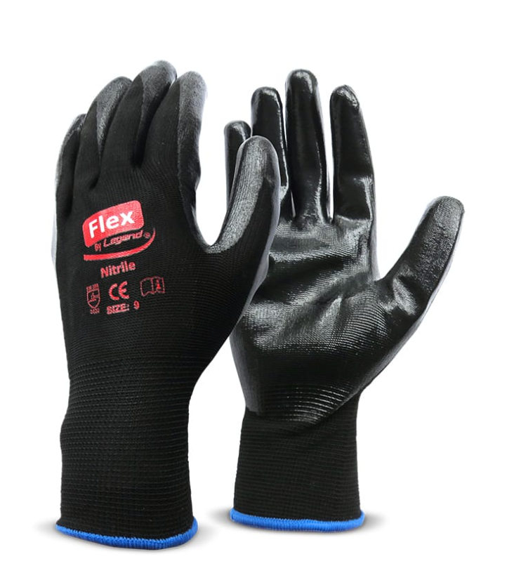 Guante Nitrile Flex By Legend Negro