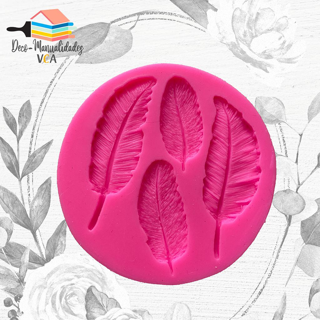Molde Silicona - Plumas (8,5 X 8,5cm)