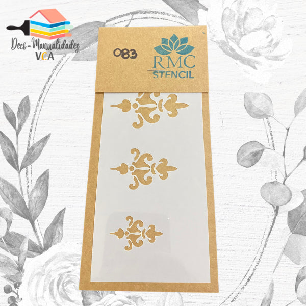 Stencil Borde Perillas Bronce (7x15 Cm) - Rmc