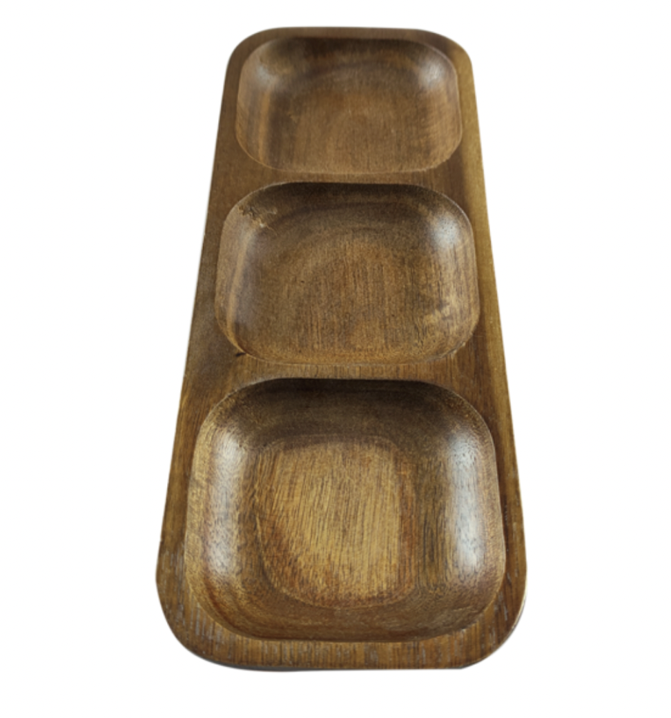 Plato Compartimiento Aperitivo Madera Wayu