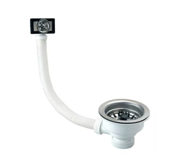 Desague Lavaplatos C/Rebalse. Tapon. Cadena Y Rejilla 70x1.1/2"