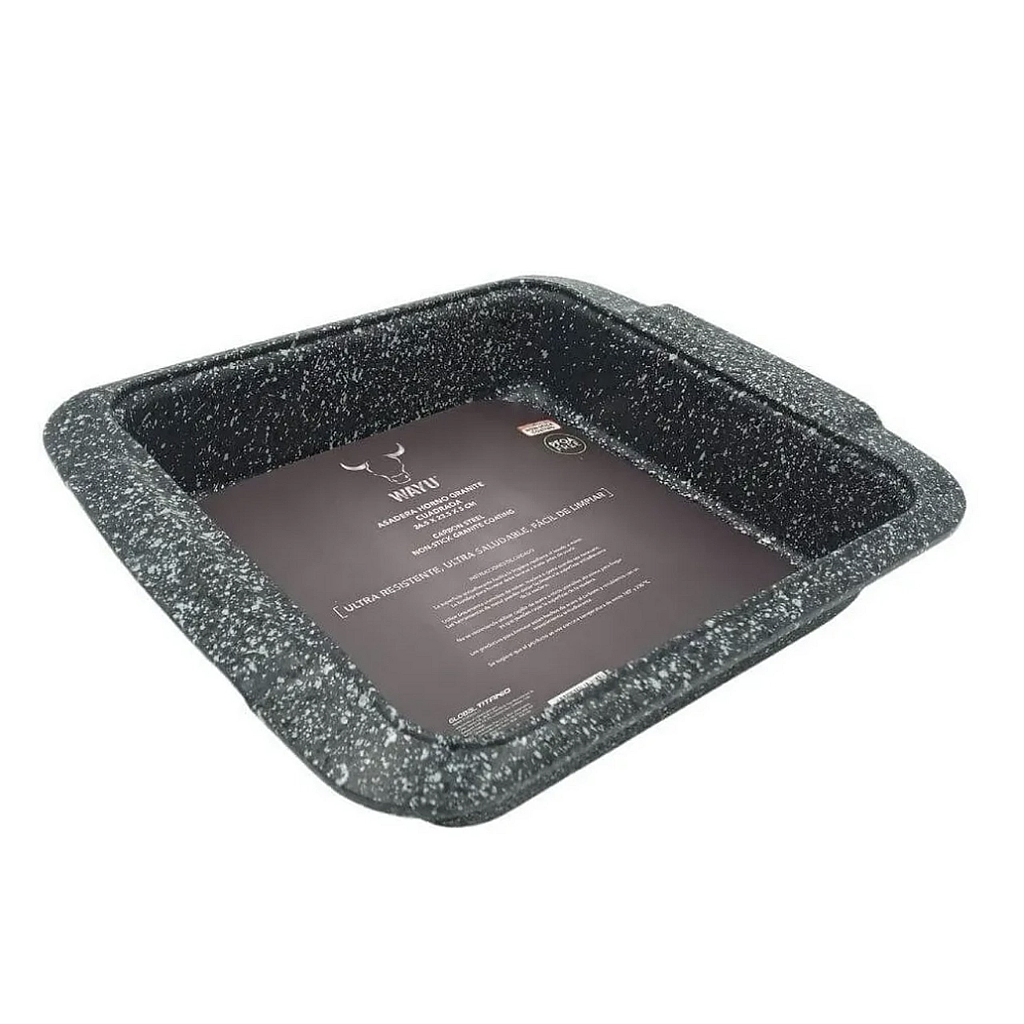 Asadera Horno Antiadherente Granite Cuadrada Wayu