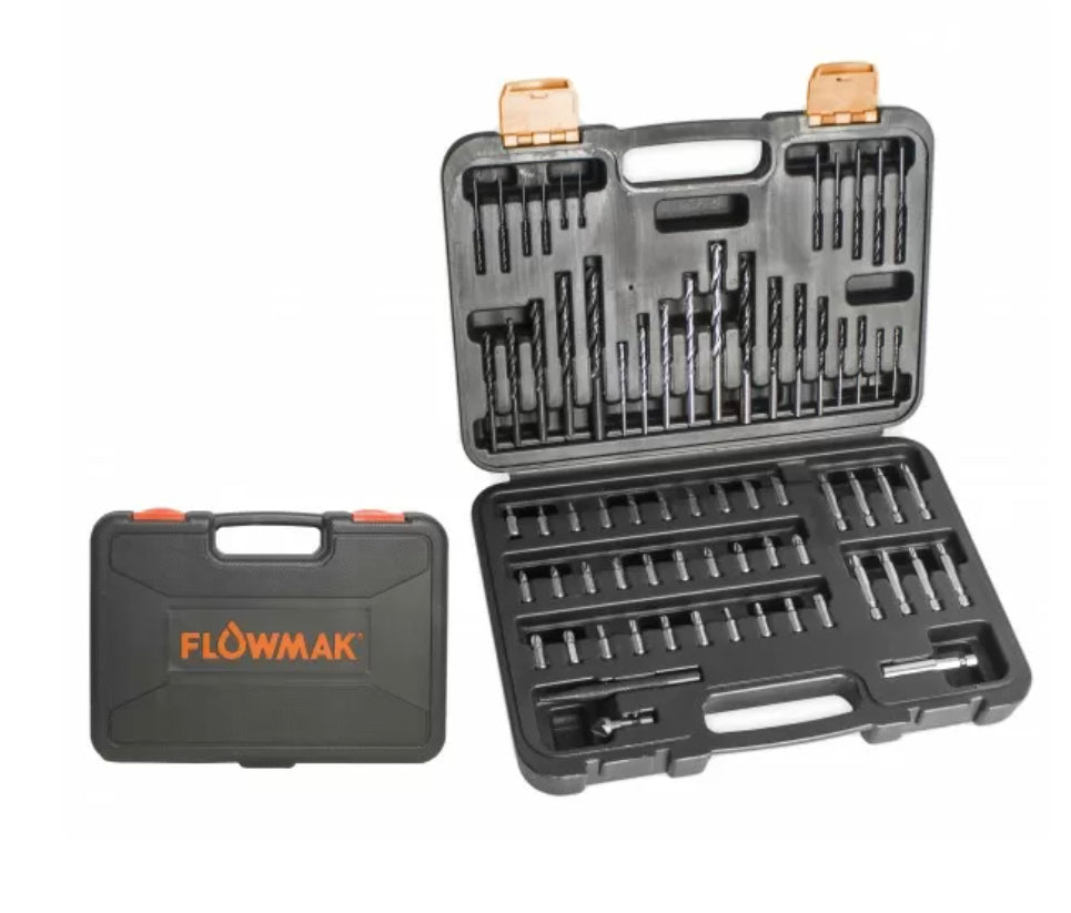 Set Brocas y puntas atornillar 70 pzas Flowmak