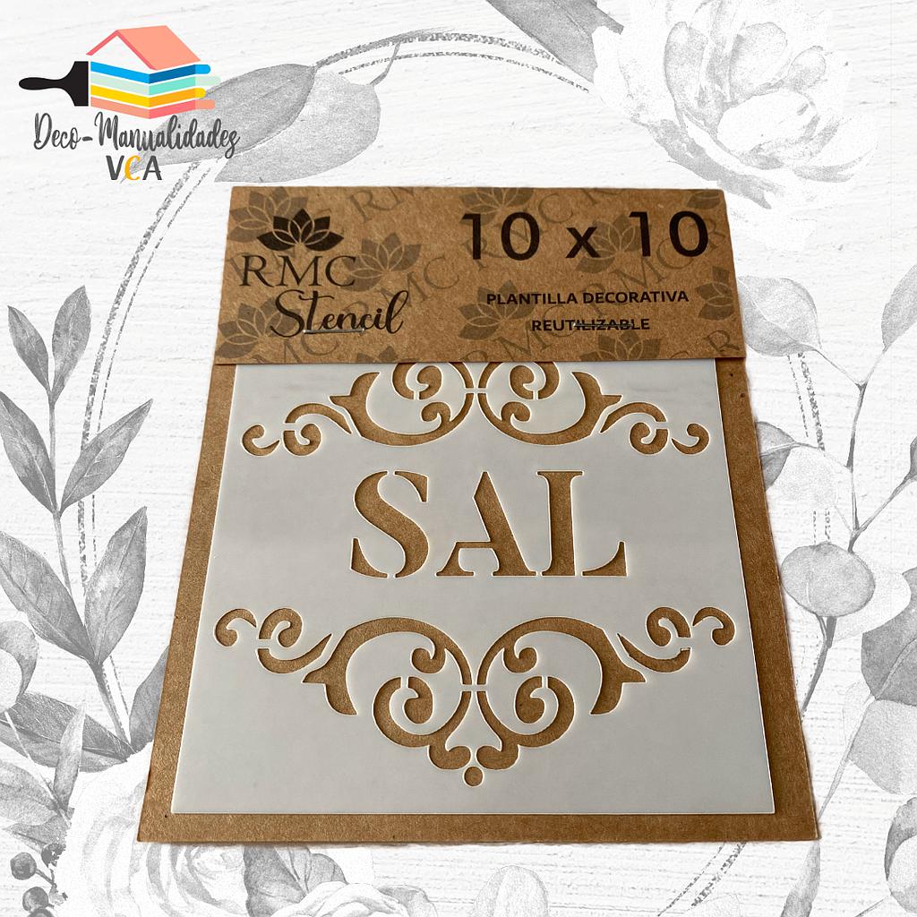 Stencil Frases: Sal (10x10 Cm) - Rmc