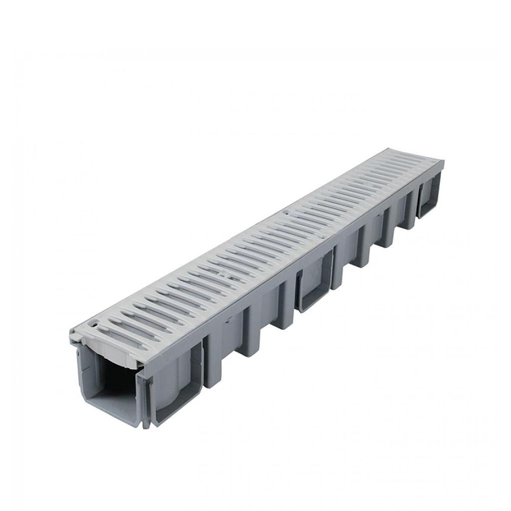 Set Canaleta Con Rejilla Pvc A15 Peatonal C130