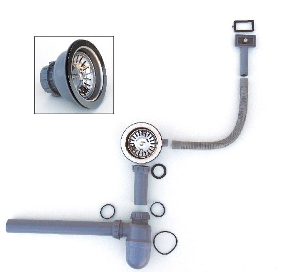 Desague 3.1/2" Con Sifon Y Rebalse