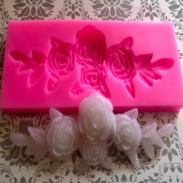 Molde Silicona - Rosas Grande (14.4 X 4.7 Cm)