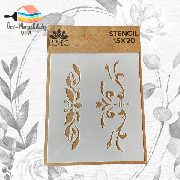 Stencil Borde Arabesco (15x20 Cm) - Rmc