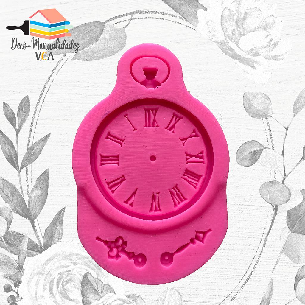Molde Silicona - Reloj Y Manillas (Circular) (9 Cm)