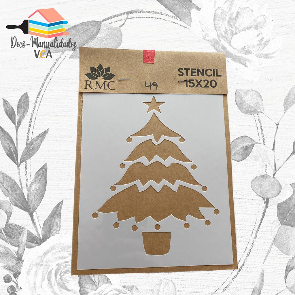 Stencil Navidad: Arbol De Navidad (15x20 Cm) - Rmc