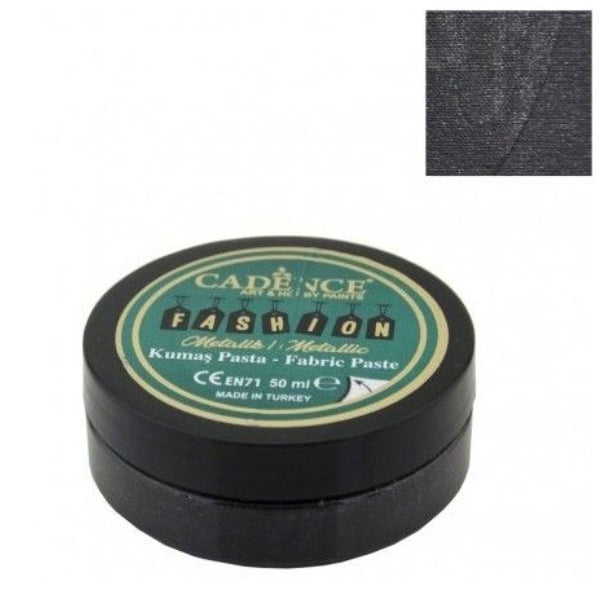 Pasta Textil Metalizada Negro - Cadence (50ml)