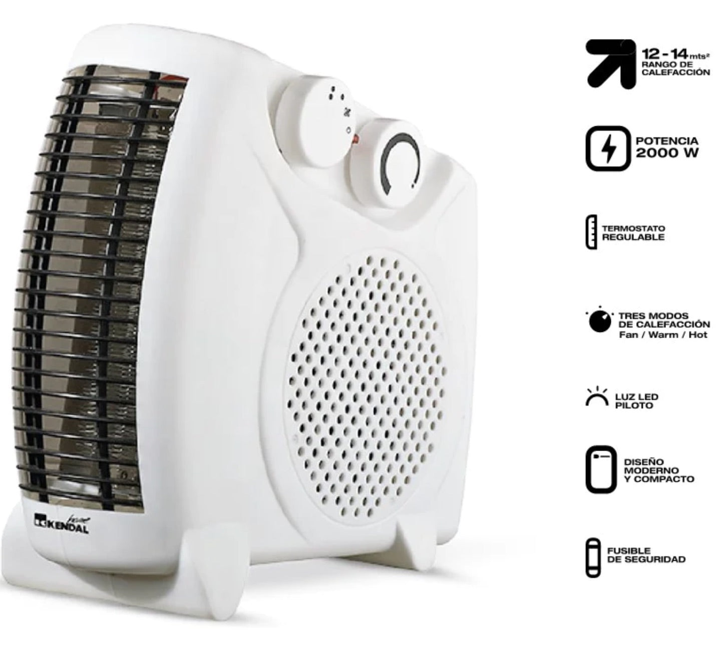 Termoventilador Electrico Kendal Blanco Fh-106