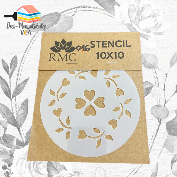 Stencil Guirnalda Arabesca (10x10) - Rmc