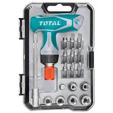 Juego Atornillador Intercambiables 24 Piezas - Total