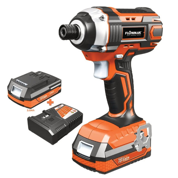 Atornillador De Impacto 1/4 18v + 1 Bateria 2ah - Flowmak