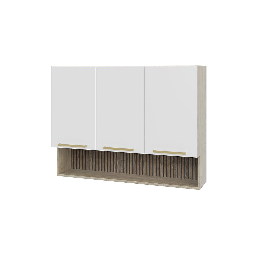 Mueble Mural Con Nicho 1050x800x305m 3P Blanco