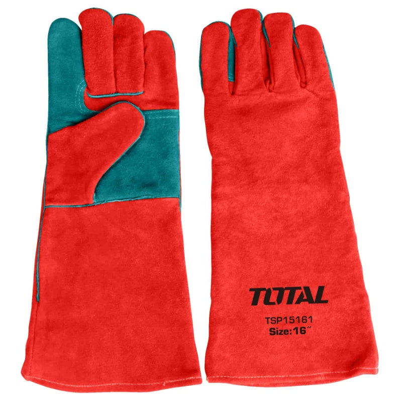 Guantes De Soldar De Cuero 16" Profesional Tsp1561