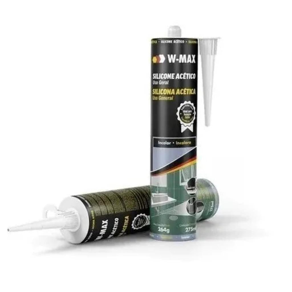 Silicona Acetica Blanca 280 Ml (W-Max)